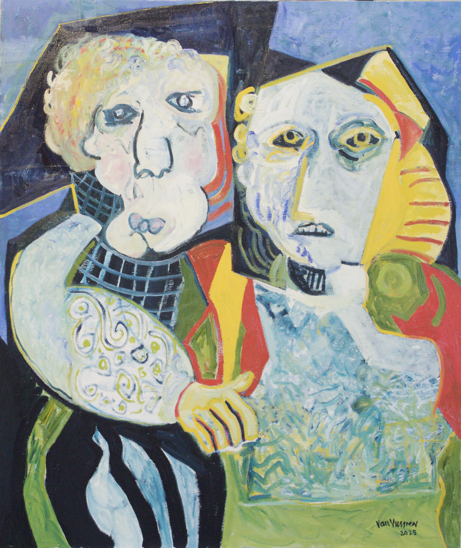 couple (oil on belgian linen 130x110cms)