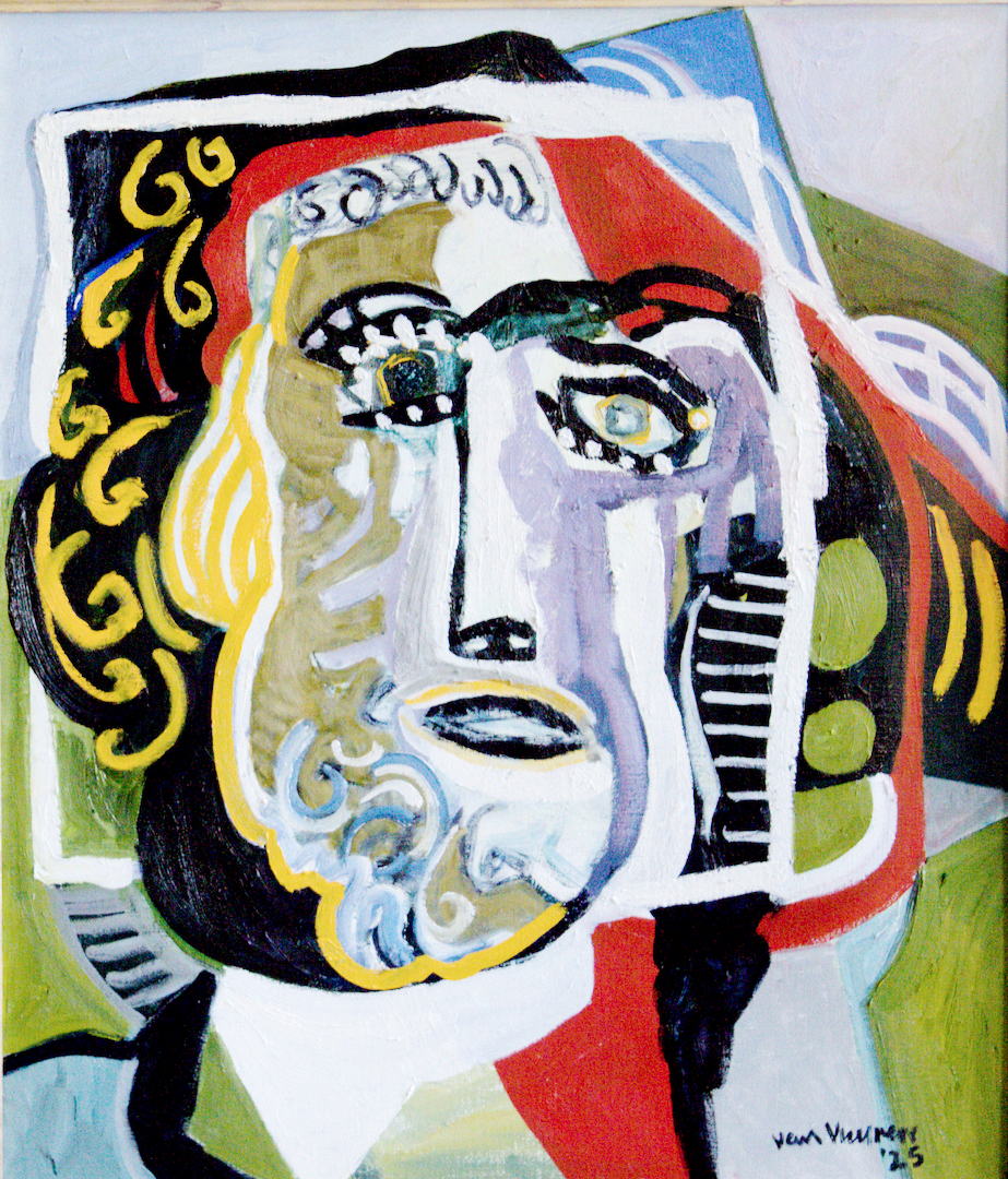 portrait of a bearded man (oil on belgian linen 70x60cms)