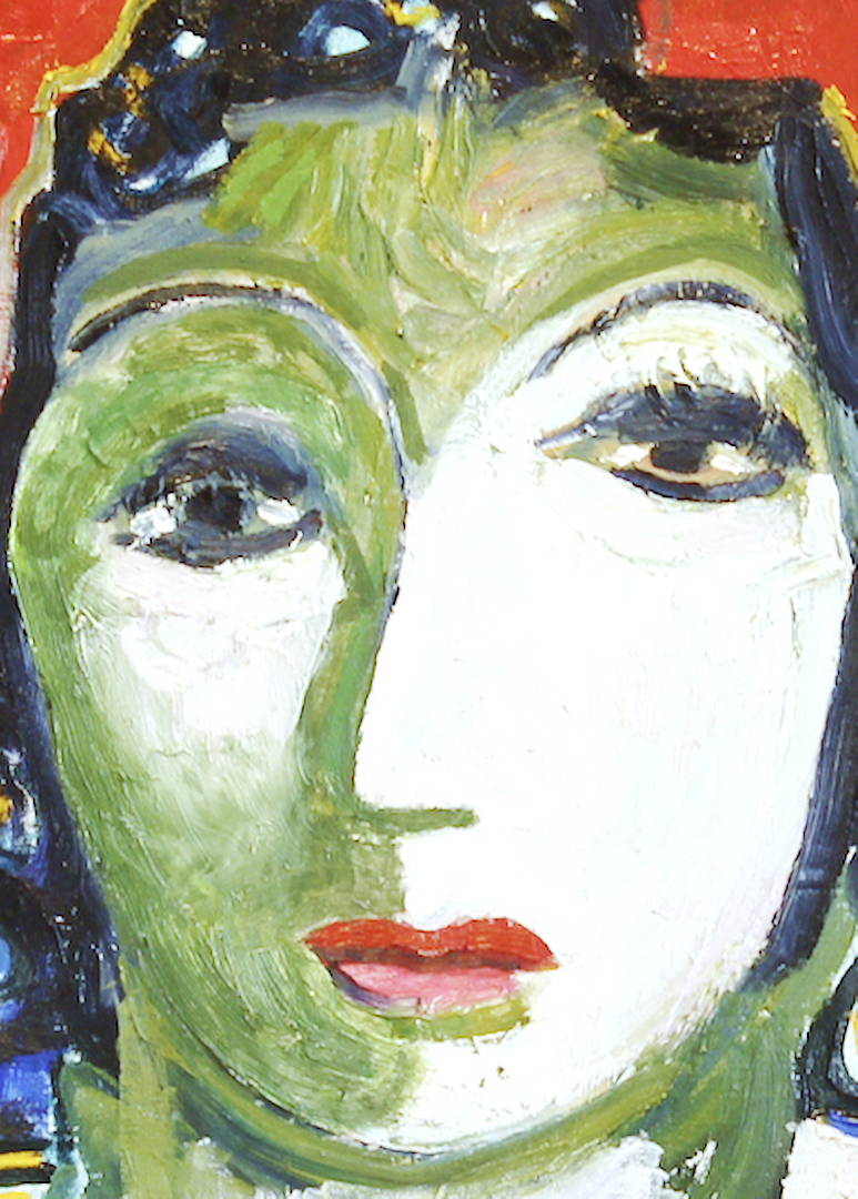 beauty with a red headscarf (detail)