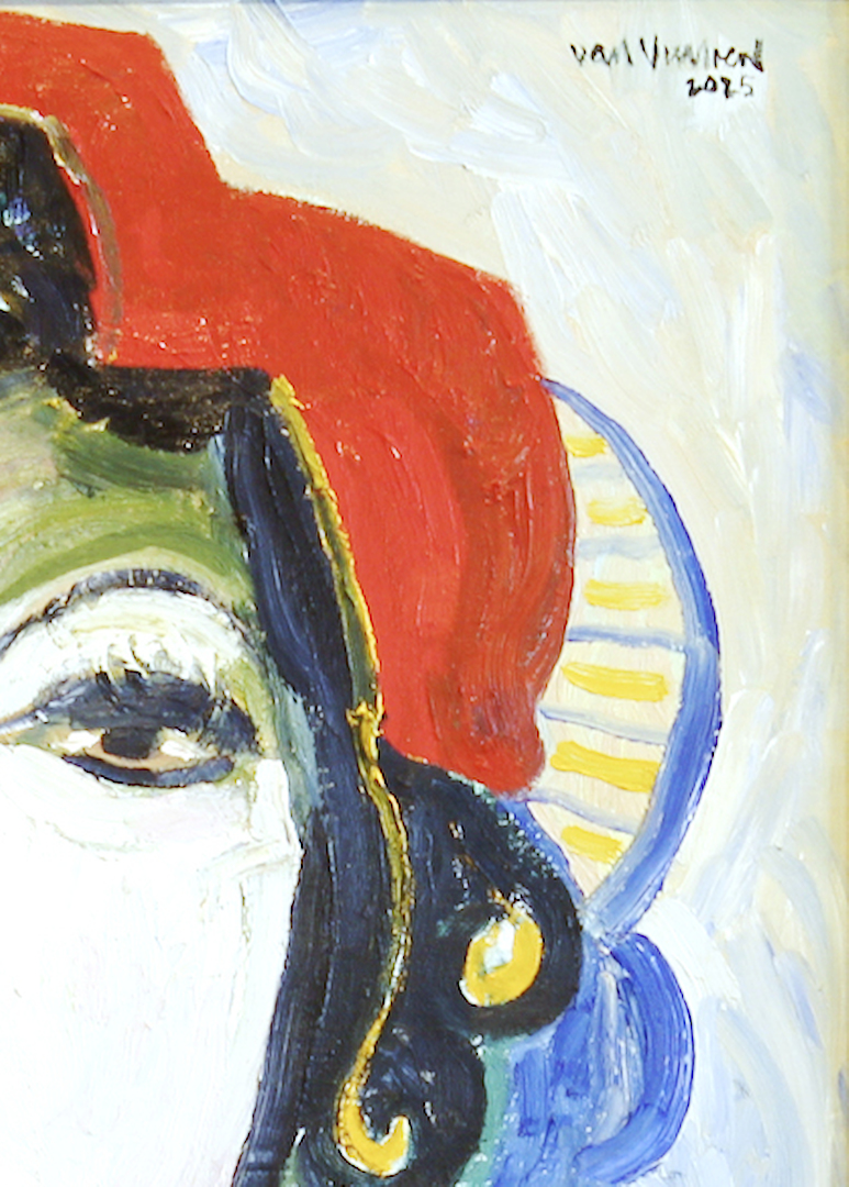 beauty with a red headscarf (detail)