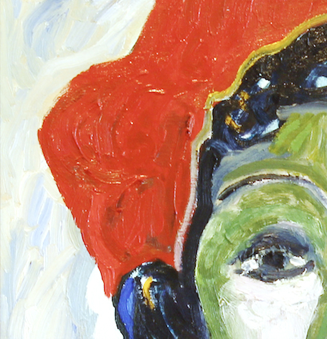 beauty with a red headscarf (detail)