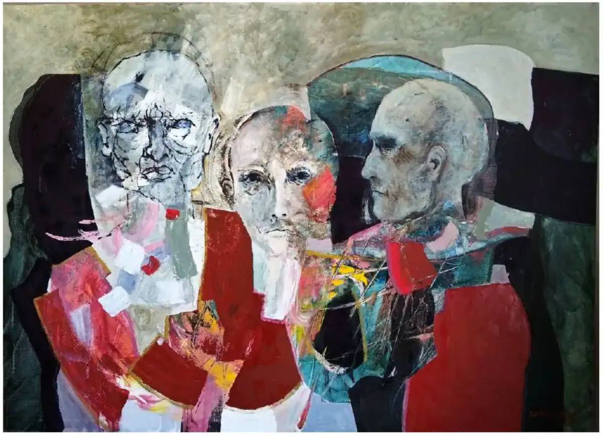 3 Accused oil on linen 130X180cms