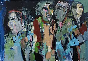 4 Musicians oil on linen 200x140cms